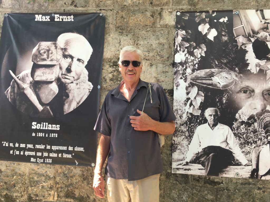 Max Ernst and Gregg  just before Gregg hangs an exhibition of his paintings in Seillans
