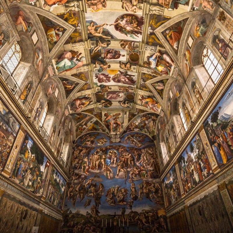 Ceiling of the Sistine Chapel in Rome