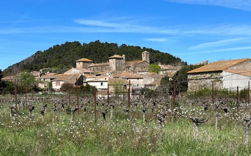 View of French village in southwest France