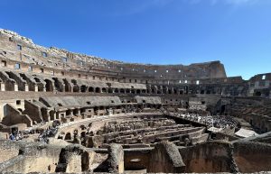 interior of colosseum in Rome