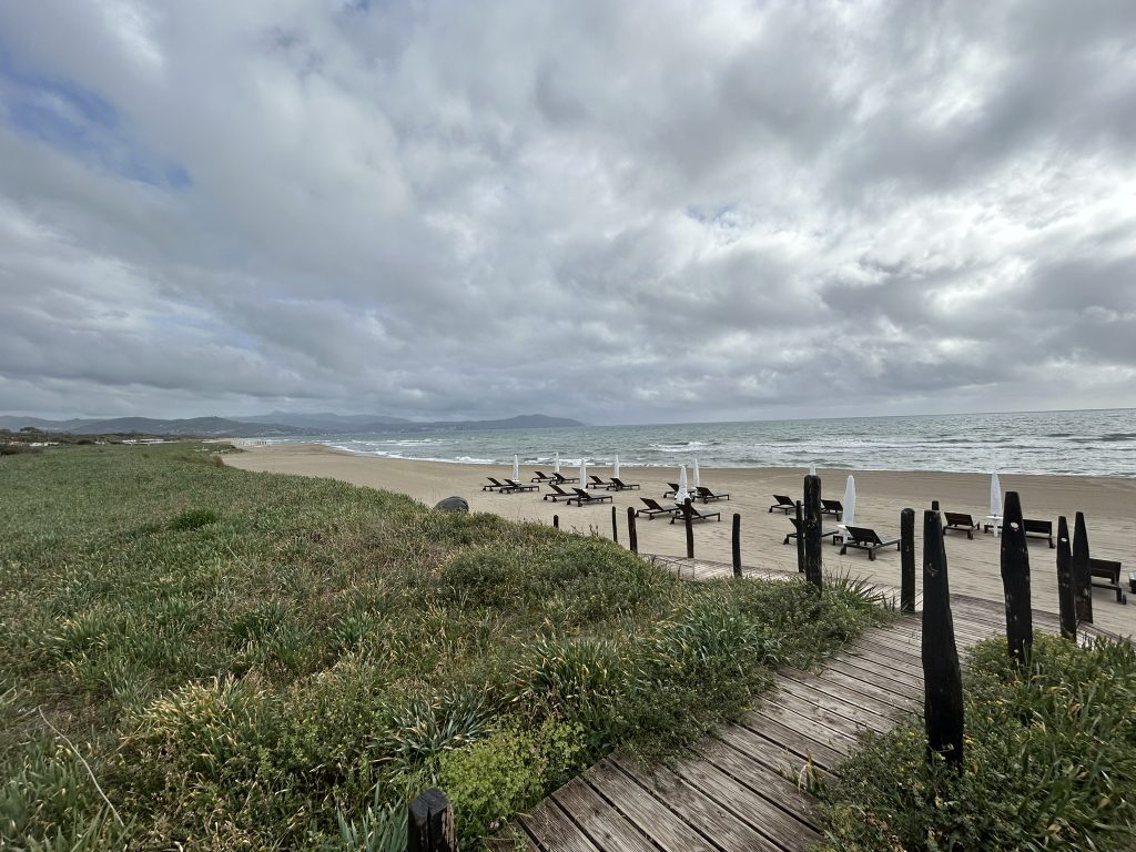 Empty beach in southern Italy