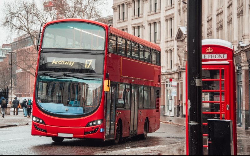 A bus in Europe, a great way to travel local