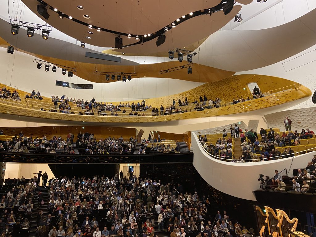 Interior of the Philharmonie de Paris concert hall