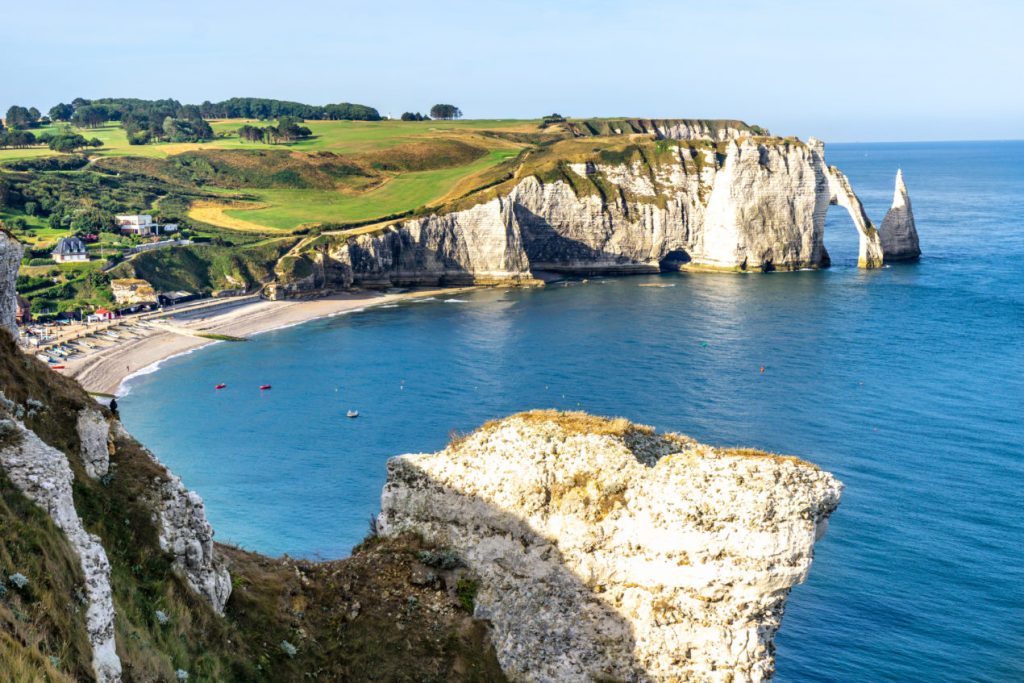 White cliffs in Normandy, a great destination for summer travel in Europe