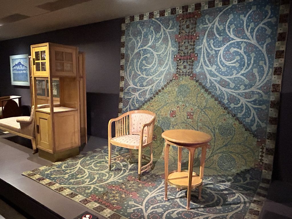 Display of art nouveau furniture at the Musee d’Orsay in Paris