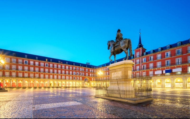 The Plaza Major in Madrid