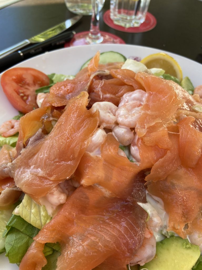 Seafood salad in Paris