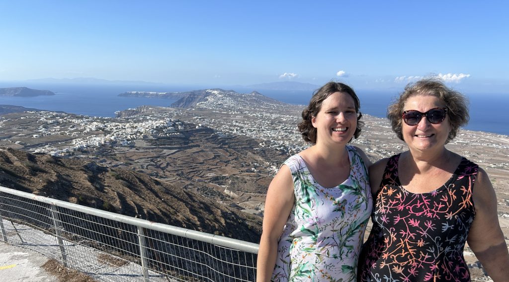 View of Santorini from the highest point