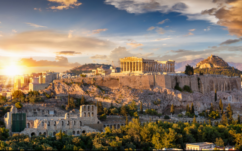 View of Athens and the Acropolis of Athens