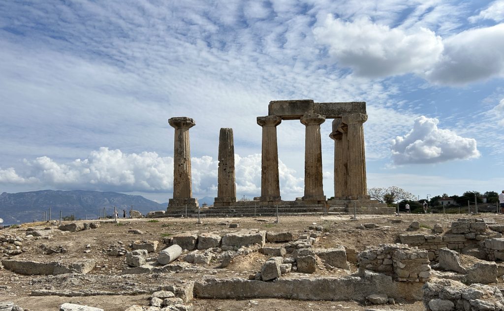 Columns in the ruins of ancient Corinth