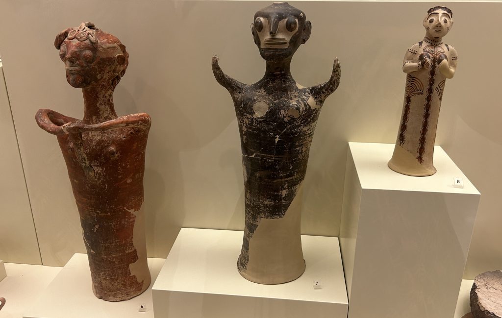 Artifacts at the Mycenae museum