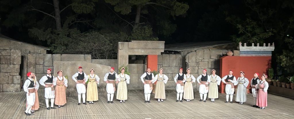 Folk dancers at the Dora Stratou Theatre in Athens