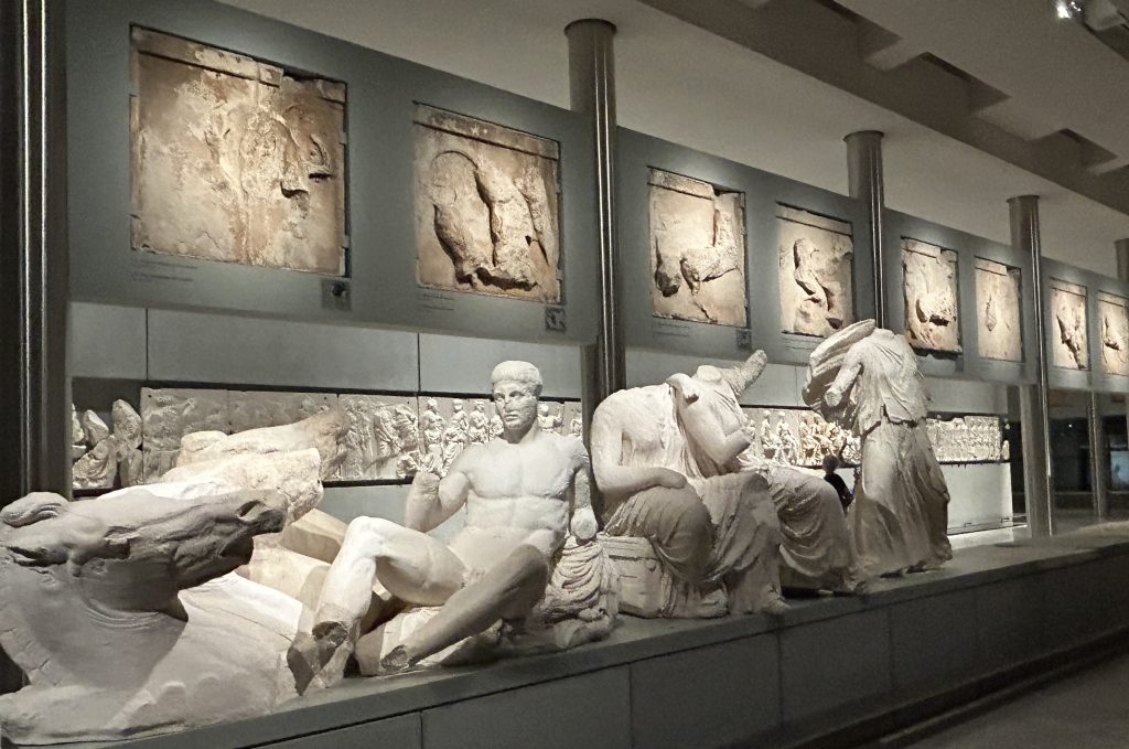 Portion of the frieze exhibited in the Acropolis Museum in Athens