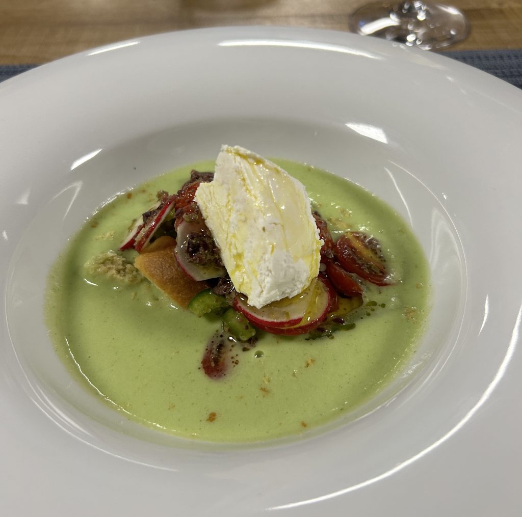 Tomato Salad with Cucumber Soup at Savor Nafplio Cooking Class