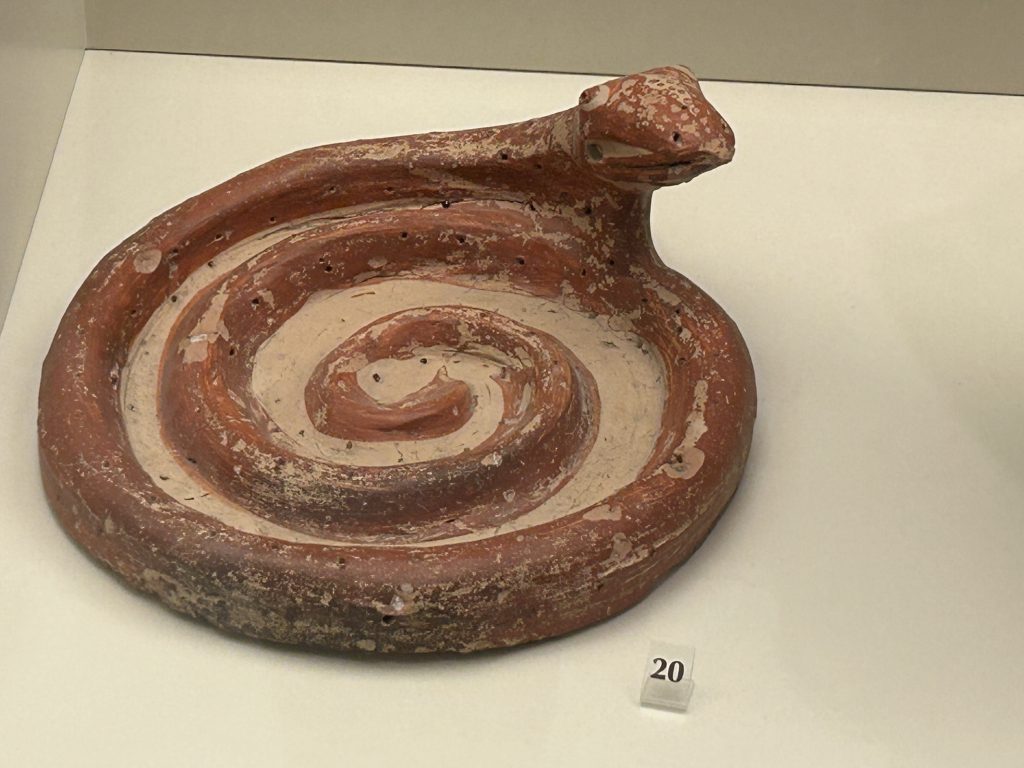 Artifacts at the Mycenae museum