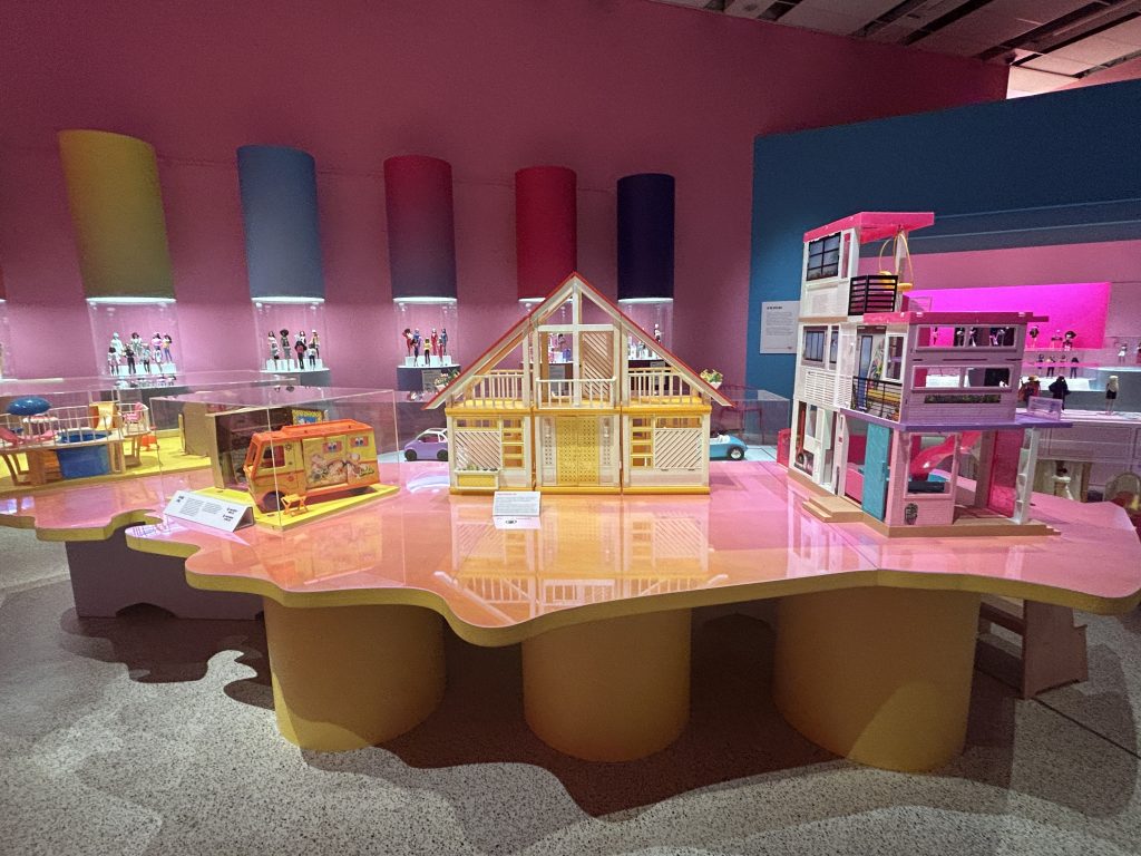 Portion of the Barbie exhibition at the Design Museum in London