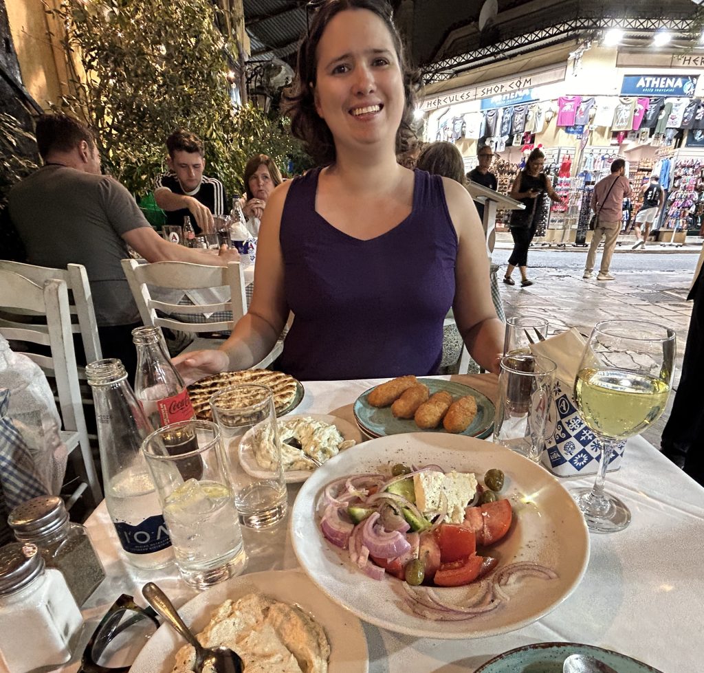 Dinner in the Plaka in Athens