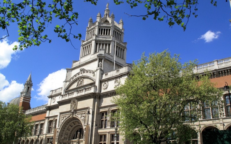 Exterior of the Victoria and Albert Museum in London