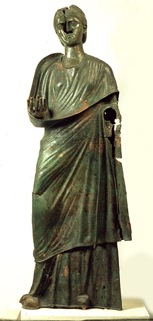 Bronze Roman sculpture at the National Archeological Museum in Athens