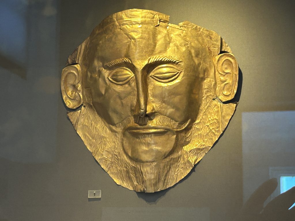 The Mask of Agamemnon at the National Archeological Museum in Athens