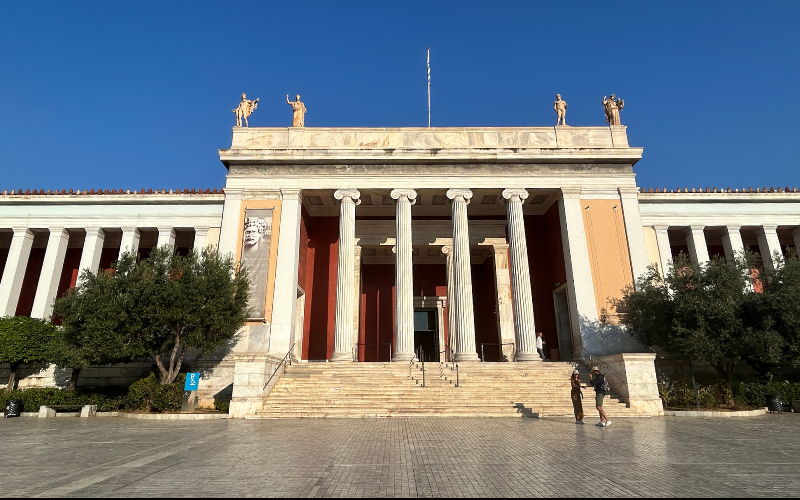 Facade of the National Archeological Museum in Athens