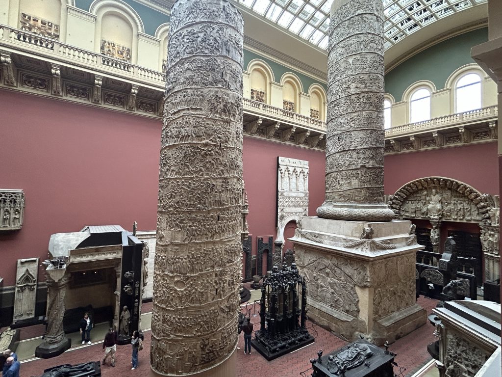 Trajan's column in the Cast Court at the Victoria and Albert Museum in London