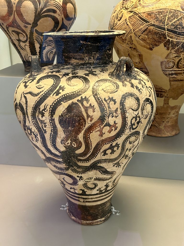 Octopus vase at the National Archeological Museum in Athens