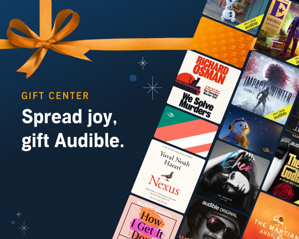 A subscription to an audiobook provider makes a perfect gift for a book-loving traveler