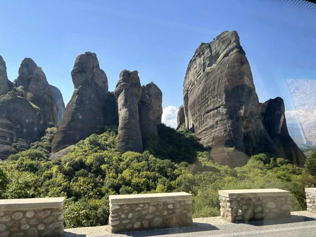 Rock formations in Meteora